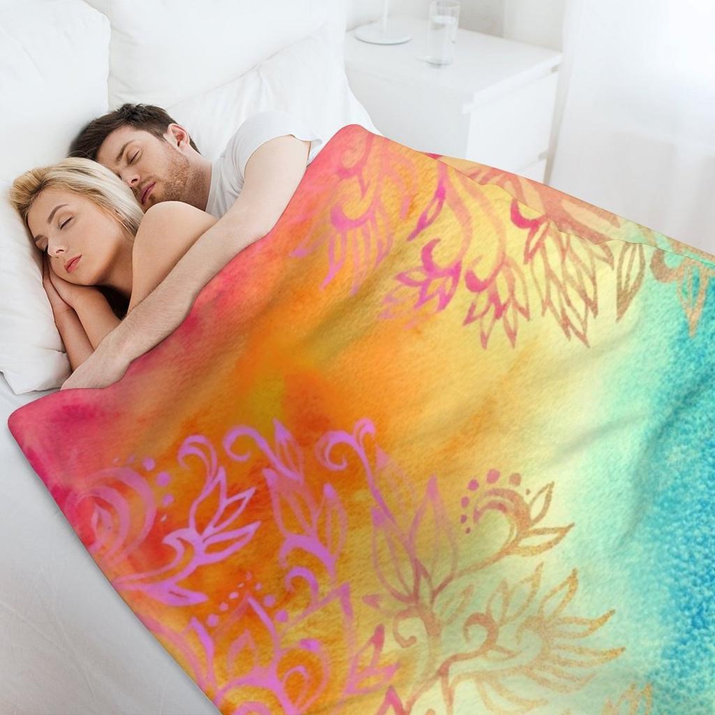 Watercolor Wonderland Throw Blanket Cute Beach funny gift Designers Blankets