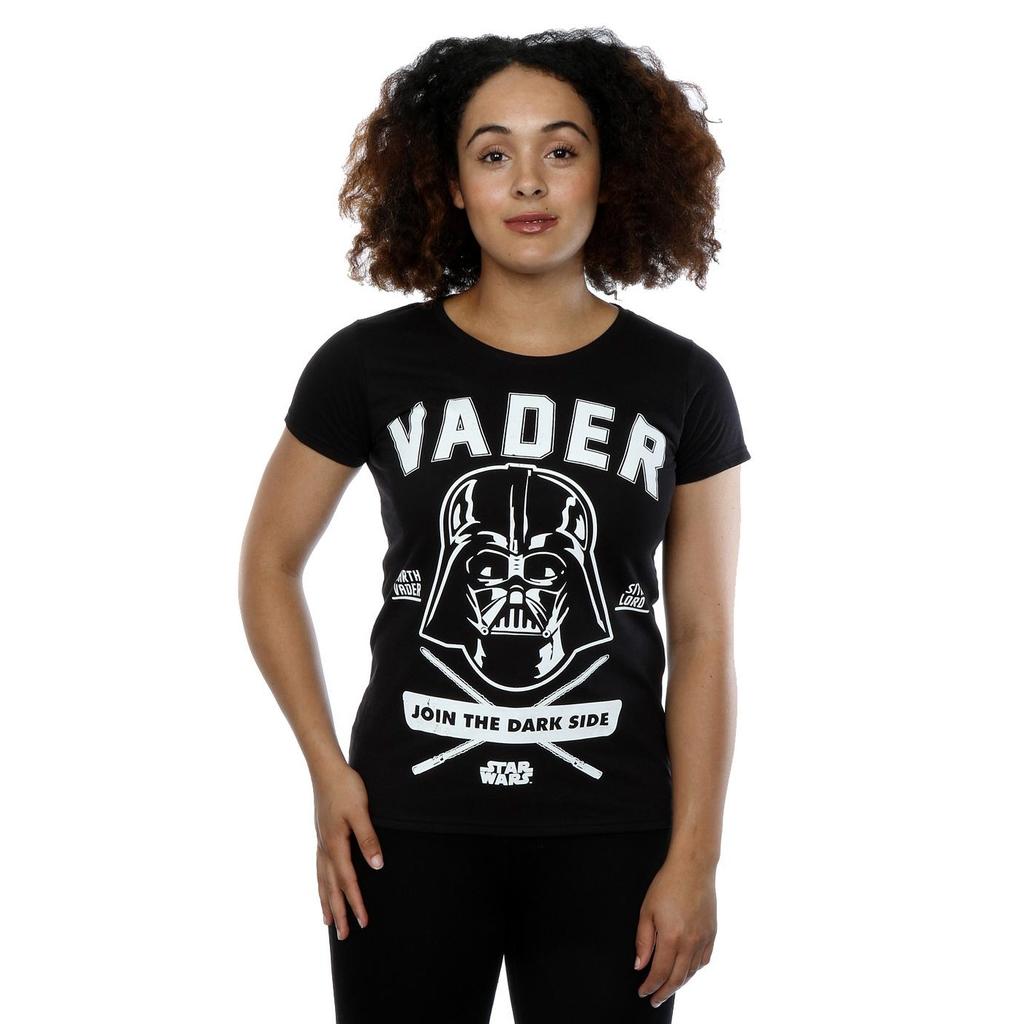 STAR WARS Womens/Ladies Darth Vader Collegiate Cotton T-Shirt