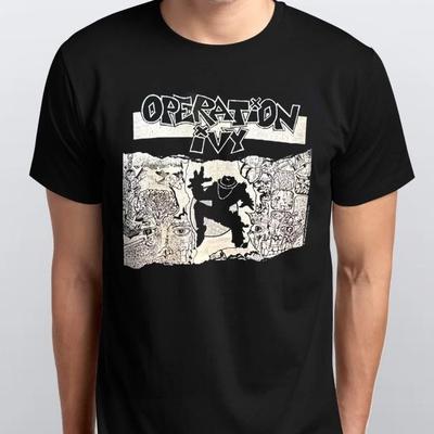 Футболка унисекс мужская Operation Ivy 100% хлопок Мужские футболки Топ S M L XL XXL 3XL 4XL Цвета Черный