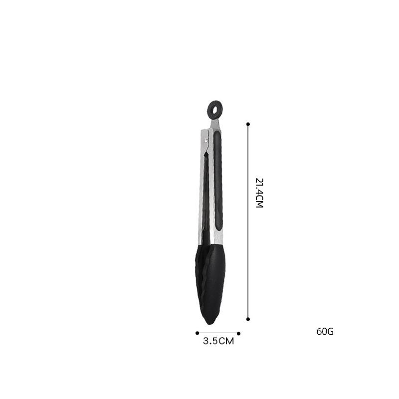 1/7/9/12inch Stainless Steel Food Clip BBQ Grill Steak Clip with Silicone Non-slip Handle Kitchen Accessories