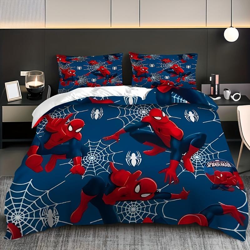 Spider-Man 3-Piece 1 Quilt Cover One Piece Bedding Set Comforte Luxus Exquisite Birthday Gift 100% Polyester Home Decor