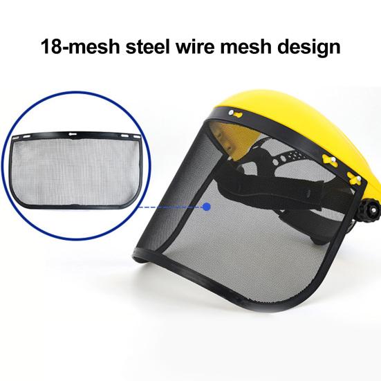 Safety Face Shield with Mesh Visor Ventilated Protective Helmet Chainsaw Safety Shield for Forestry Work Yard Work Weeding