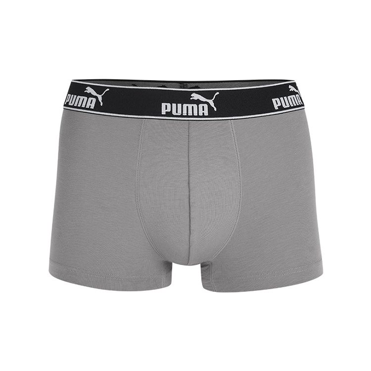 Puma Solid Color Letter Logo Sports Casual Boxer Briefs Men Underwear Light-Gray 591520002-400
