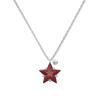 Red Zircon Star Korean S925 Sterling Silver Necklace - Luxury Christmas Clavicle Chain for Women