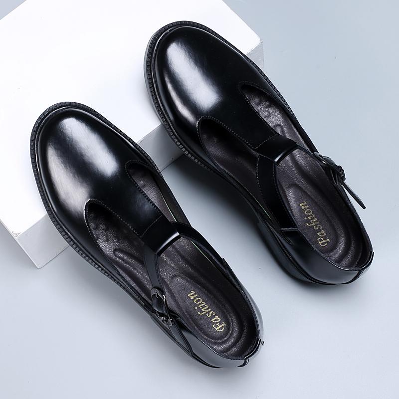 Fashion Business Summer Sandals Mens Non-slip Summer Shoes Slippers Comfy Handmade Male Beach Shoes Elegantes Soft Casual Leather Flats
