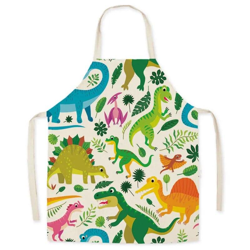 Домашний декор, нагрудники для взрослых и детей, фартуки, аксессуары для приготовления пищи, фартуки с рисунком динозавров, милые фартуки, детское кухонное белье для приготовления пищи
