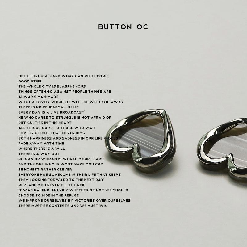 Xiaoxiang Elegant Style Love Button Metal Suit Decorative Buckle Lining Blouse Tweed Jacket Sleeve Collar Buckle