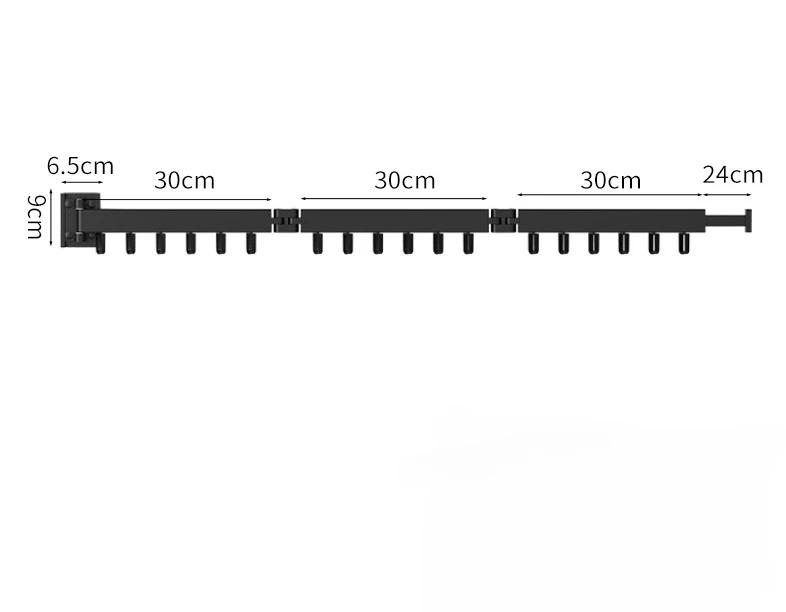 Настенная сушилка для белья, алюминиевая выдвижная вешалка, складная сушилка для экономии места для прачечной на балконе