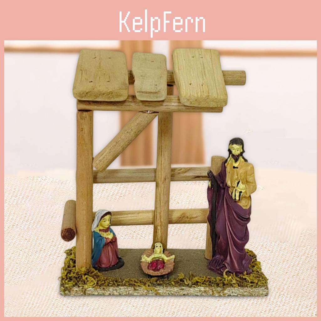 Xmas Nativity Scene Statue Figurine Hand Painted Housewarming Gift Handmade Holy Family