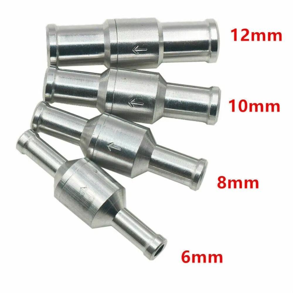 Aluminium Non Return Check Valve Chrome Professional Grade Inline Check Valve NBR Rubber High Reliability Fuel Valve