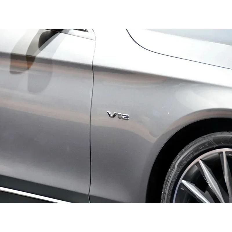 3D ABS Car Fender Badge ABS Stickers For Mercedes Benz V12 CL600 W140 M275 CL 500 S600 V12 Emblem Sticker Badge Accessories