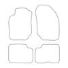 [Blm]Ni005 Black - Set Of Velour Floor Mats To Fit Nissan Almera I N15 1995-2000 - Black Trim