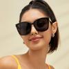 Fashion Women Cat Eye Sunglasses Vintage Exquisite Large Frame Eyewear Leisure Travel Square Big Frame Sexy Female UV400