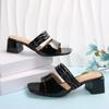 2024 New Hot Selling Open Toe Summer High Heel Slippers Comfortable and Versatile Fashionable British Style Slippers for Women
