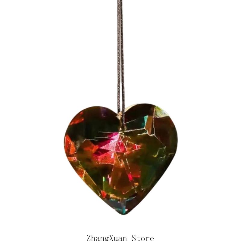 Элегантный Кристальный Призматический Ловец Солнца в форме Сердца Любви, Подвесные Украшения для Художественного Домашнего Декора и Романтических Событий
