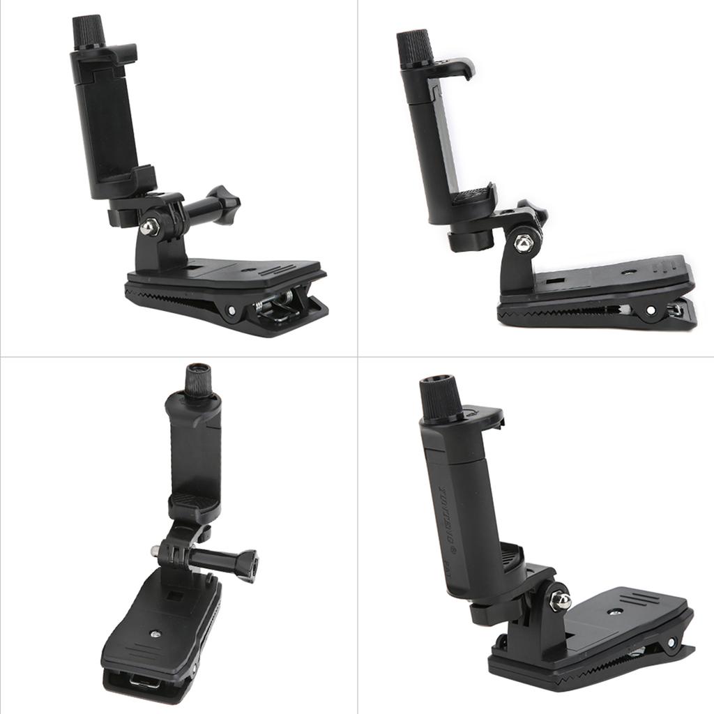 Action Camera Clip Backpack Phone Clamp 360 Degree Rotation for GOPRO