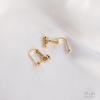 14K Gold-Filled Non-Piercing Screw-On Ear Clips, Color-Preserving DIY Handmade Jewelry Materials