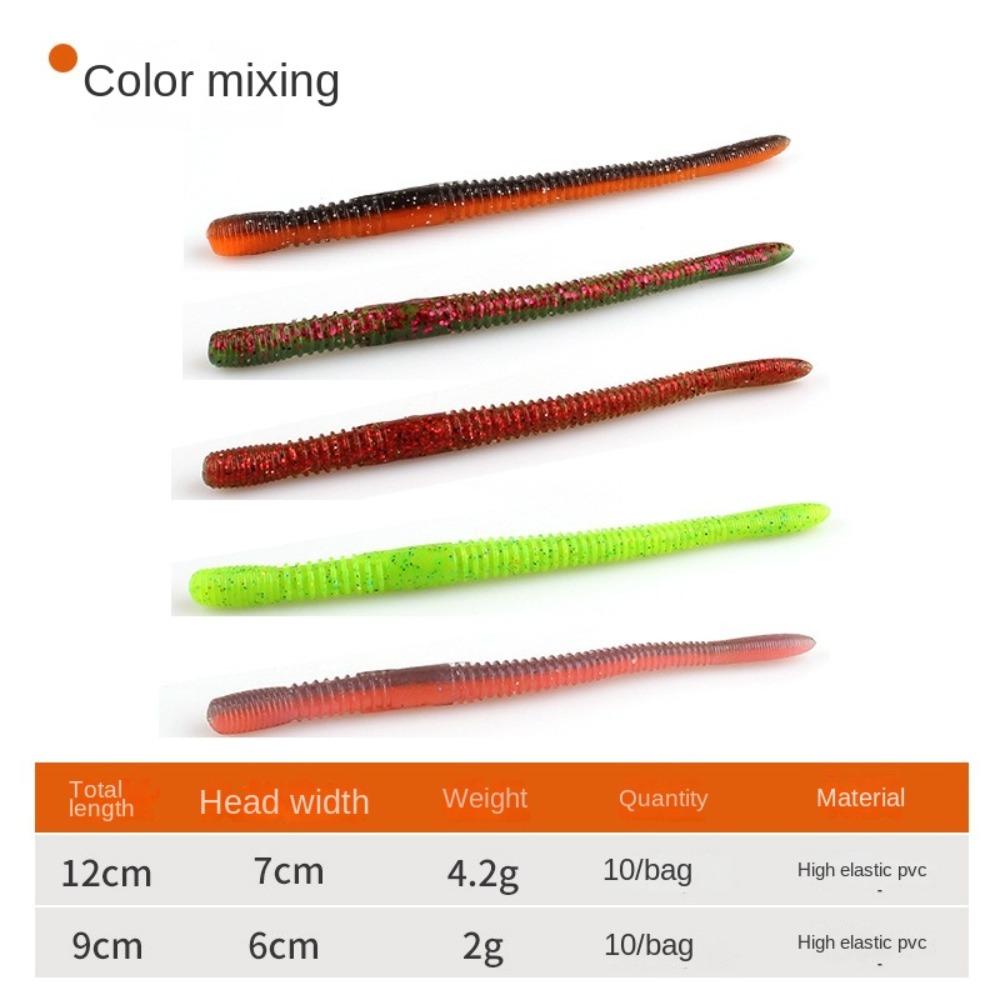 20Pcs Thread Soft Tail Fishing Lure 9/12cm Silicone Soft Lure 2025 Artificial Fishing Lures  Fishing
