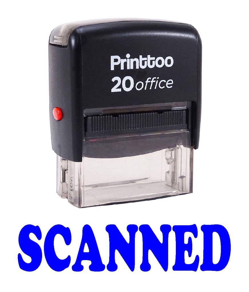 Printtoo SCANNED Self Inking Rubber Stamp Office Stationary Custom