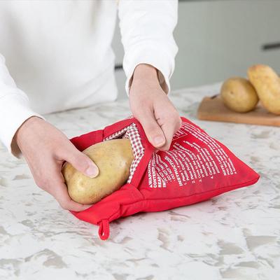 Мешок для батата, запеченного в микроволновой печи, мешок для картофеля, мешок для кукурузы, специальный мешок для разогрева в микроволновой печи, многоразовый красный мешочек для запекания