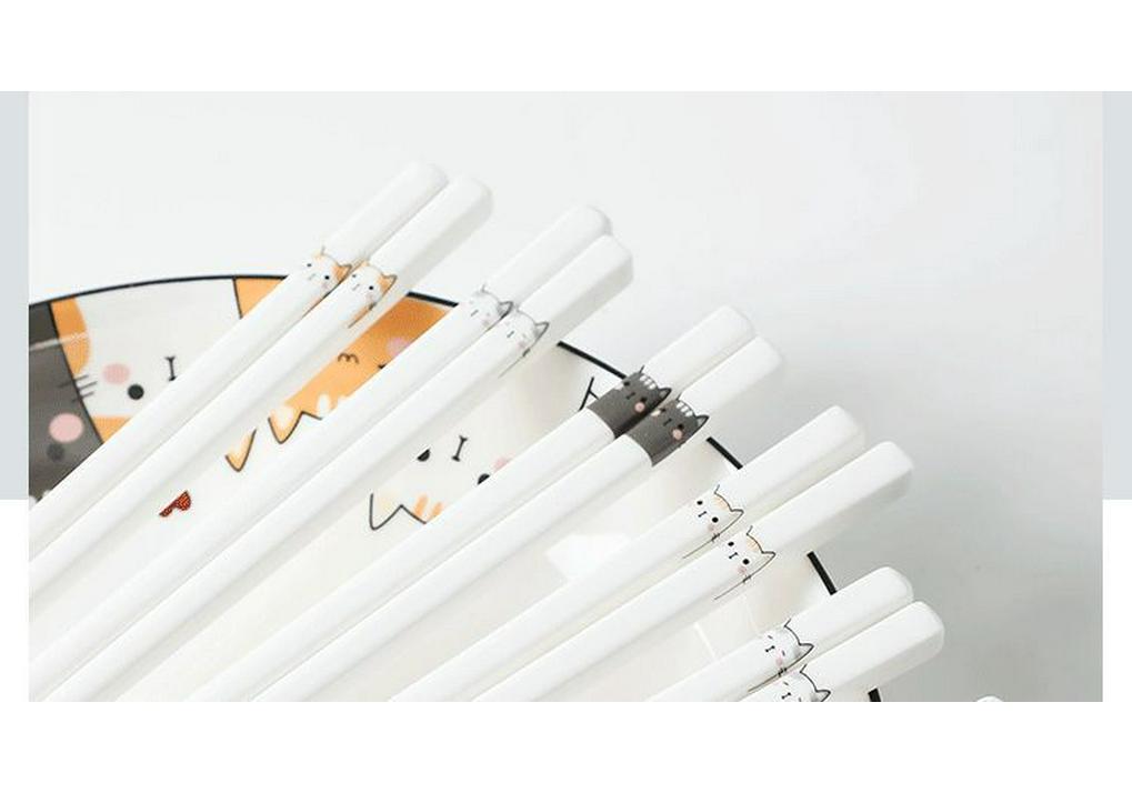 Eco-Friendly Bone China Ceramic Chopstick Set: Non-Slip, High Strength, Anti-Mold, Personalized Design for Home Use.