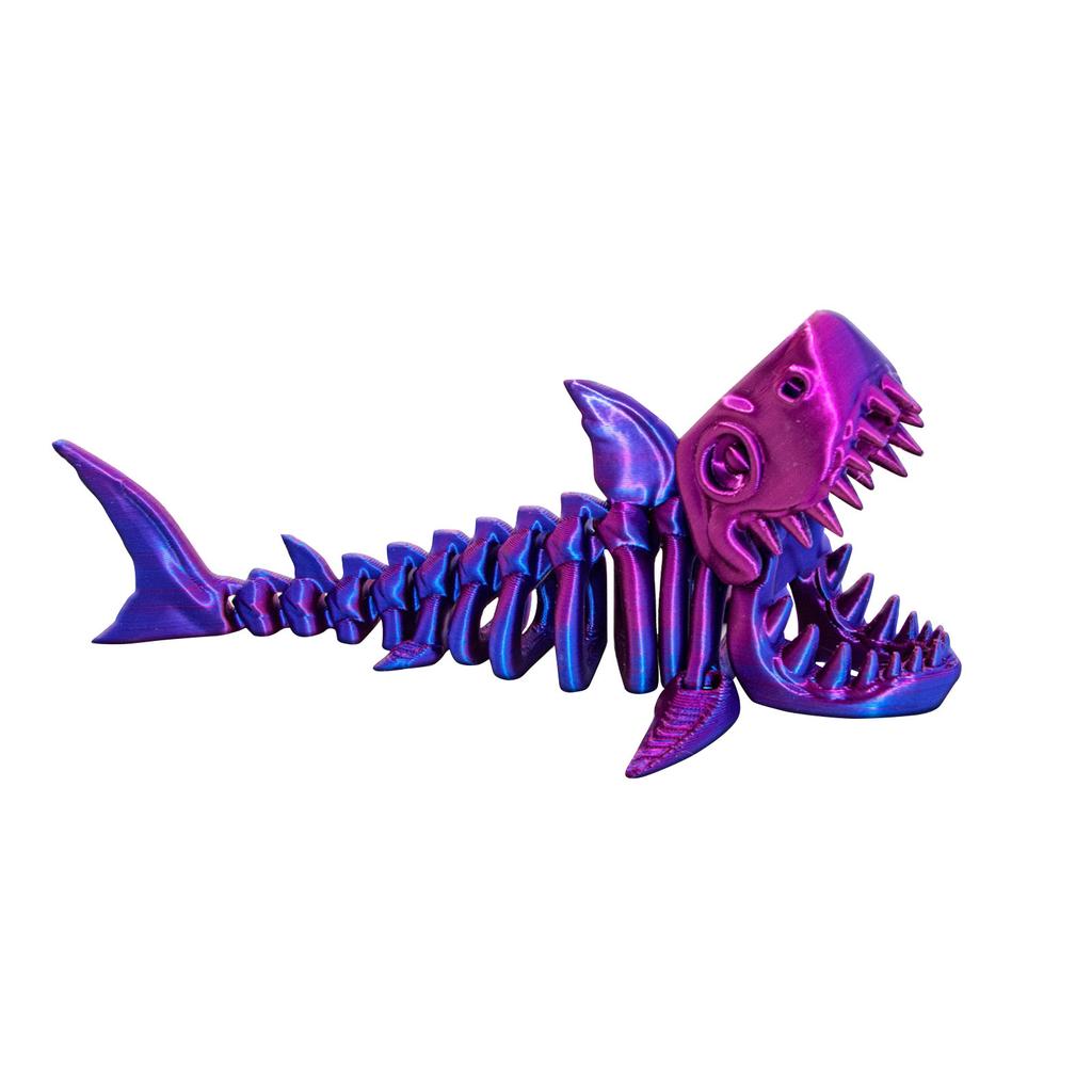 3D-печатный скелет акулы, многоцветная и градиентная модель, статуэтка, украшение офиса