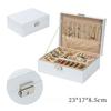 Double Jewelry Box Large Capacity Leather Jewelry Storage Box with Lock Earrings Jewelry Ring Necklace Bracelet Storage Box