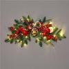 50CM Christmas Wreath & 2.7M Garland Set - Festive Door & Wall Decor