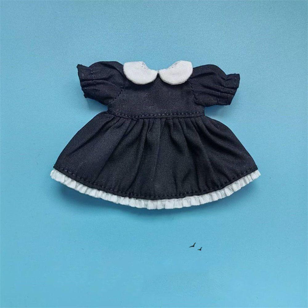 Fashion Pure Color Dresses Puff Sleeve White Cardigan  1/11 OB11 Dolls/1/12 BJD