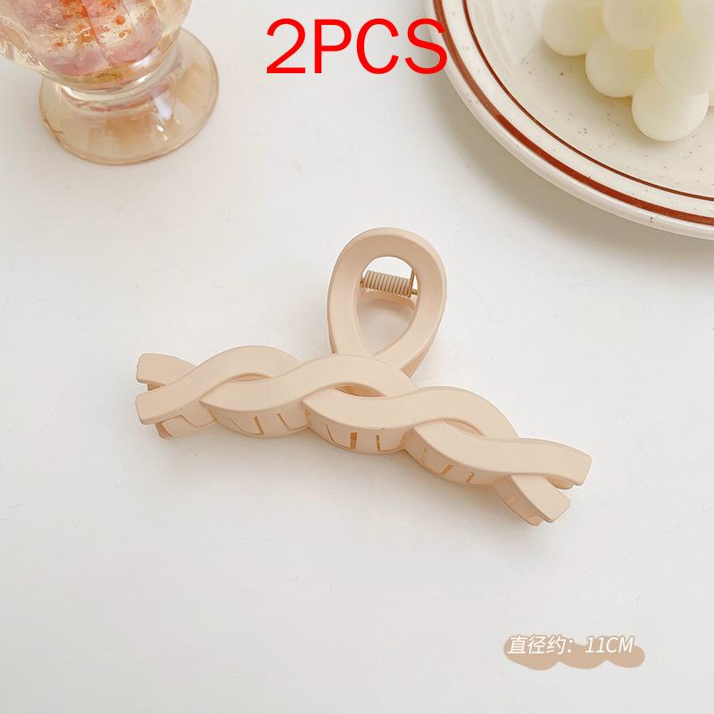 2 шт., комплект головных уборов премиум-класса, новые женские модные зажимы для волос, кофейные, черные, акриловые, большие заколки для волос, зажим для женщин, заколка, аксессуары для волос