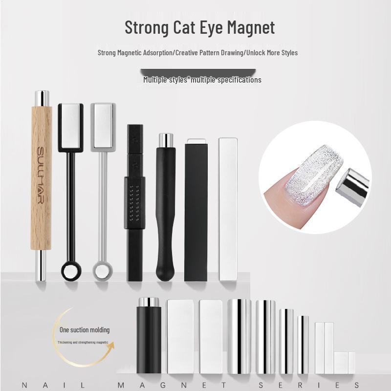 Nail Art Double-Ended Cat Eye Gel Wand with Powerful Gold Magnet