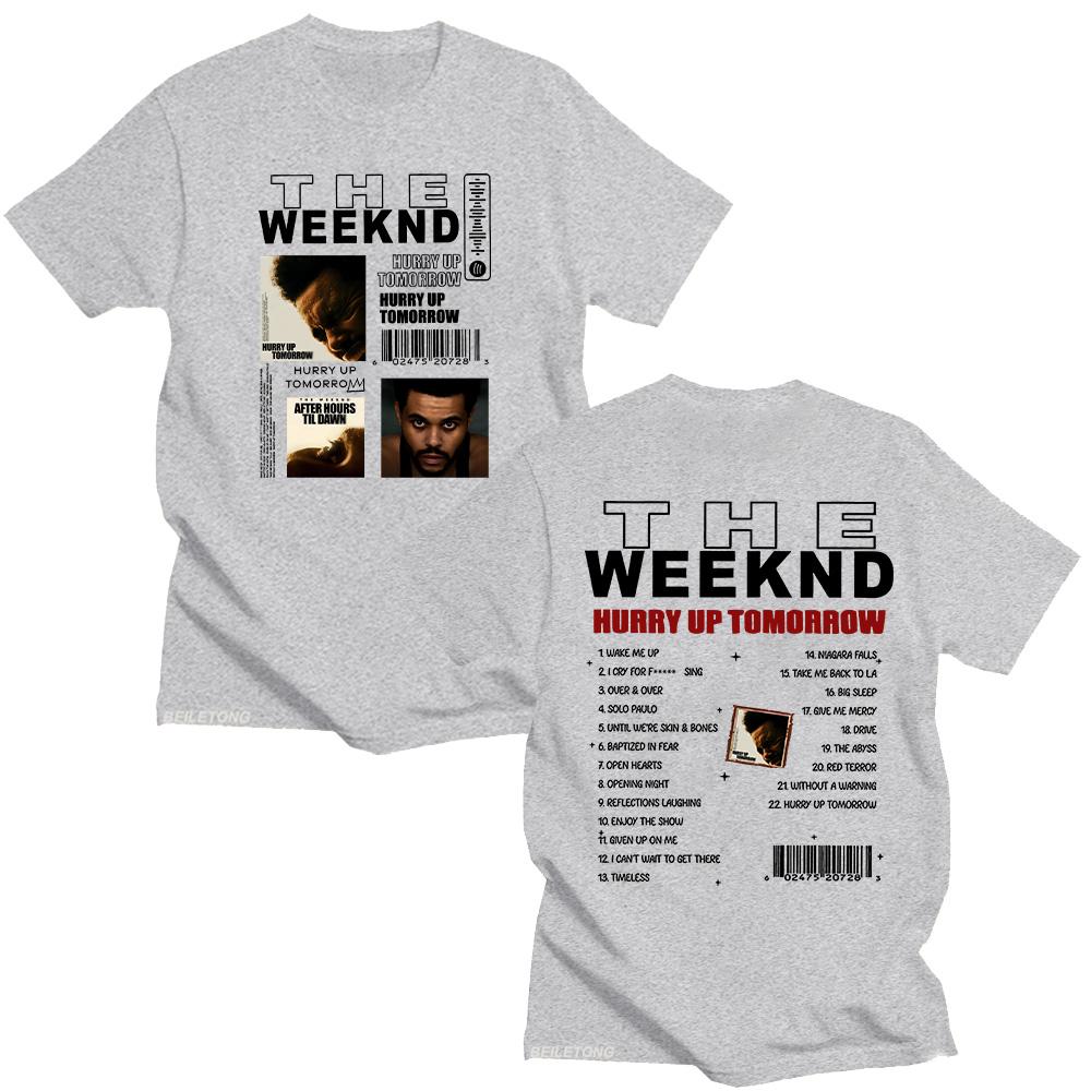 TheWeeknd Album Hurry Up Tomorrow Tshirts Vintage HURRY UP TOMORROW Unisex Funko Pop Clothing Cotton Y2K New Pattern Tshirt