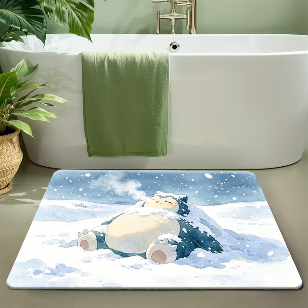 Pokemon Squirtle Cute Art Print Non-slip Doormat Soft Floor Mat for Home Decor