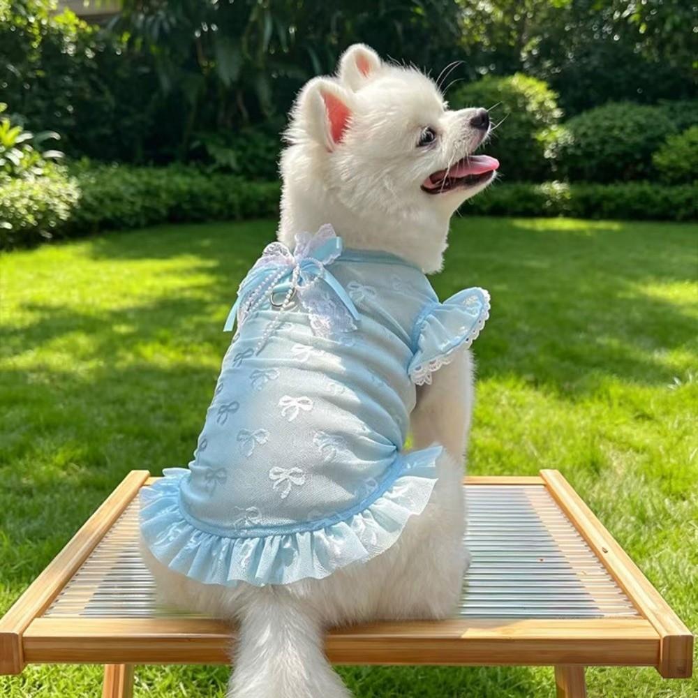 Hollow Out Anti Mosquito Bite Dog Vest UV Protection Anti Shedding Pet Clothing Outdoor