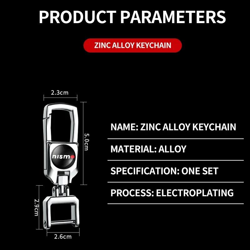 Car Key Chain Keyring Pendant Metal Keychain Holder Accessories For Nissan Nismo 350Z 370Z GTR Patrol Juke X-Trail Qashqai