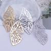 Hollow Butterfly Earrings Stud Romantic Elegant Big Fan Shaped Metal Earrings For Women Fashion Jewelry Gifts New Arrive