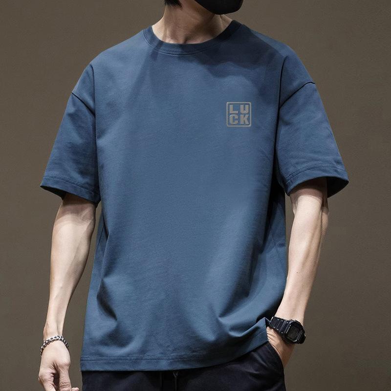 Минималистичные спортивные футболки с принтом, мужские футболки с коротким рукавом, хлопковые летние топы