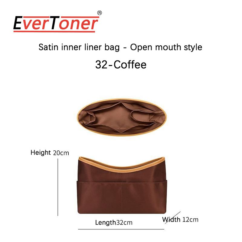 Органайзер-вставка EverToner для сумок H Cabasellier 35 с атласной подкладкой, поддержка внутренней сумки, вкладыш для хранения, формовщик для сумок и аксессуары