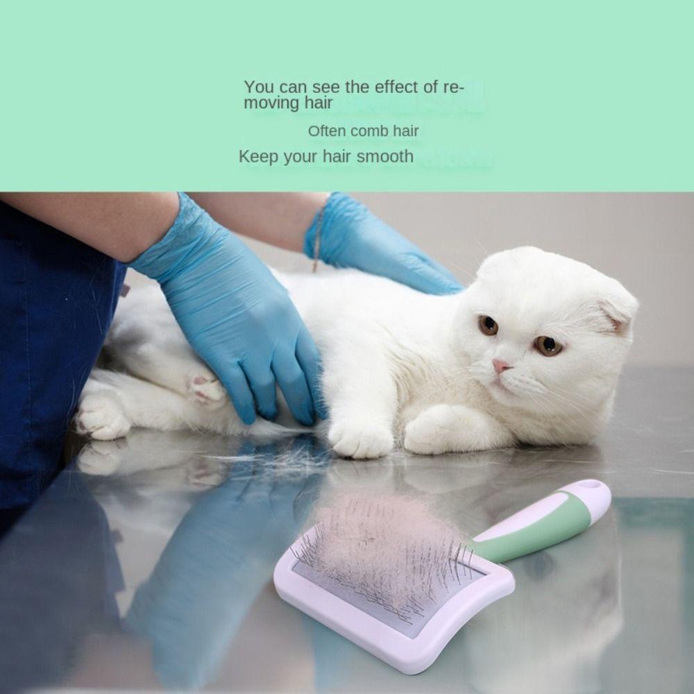 Металлическая головка для гнид Пластиковая кошачья шерсть Уход за питомцами Чистка собак Массажная ванна Щетка Чистка шерсти