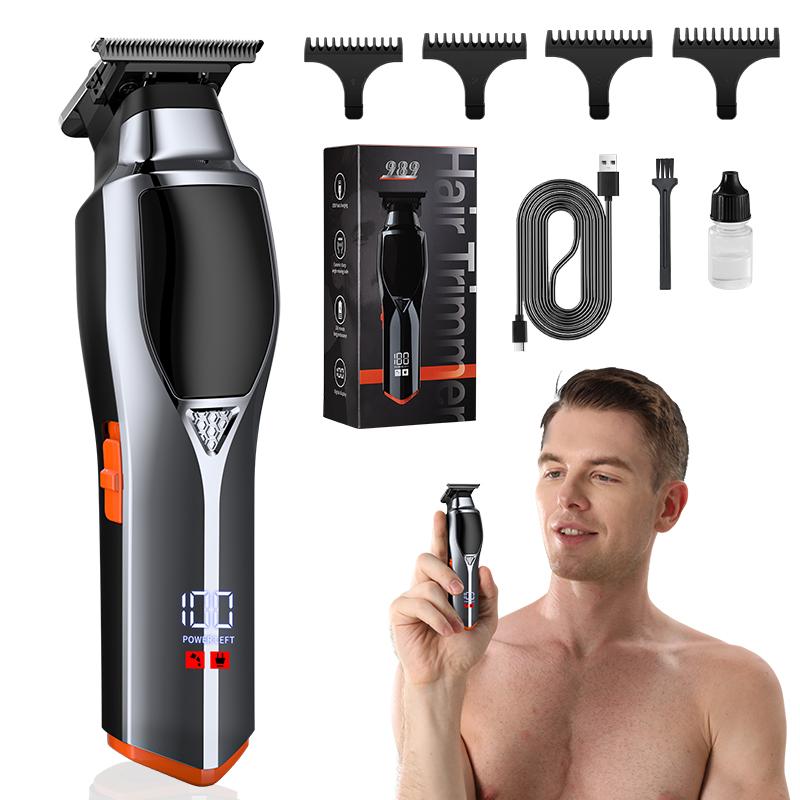 Hair Clipper 3 Knife Net Razor Set Digital Display Electric Clipper High-power Hair Clipper