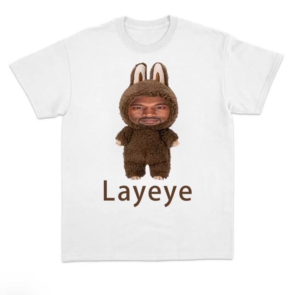 Kanye Wests Layeye Tshirt Harajuku Style Unisex and Unisex Summer Fashion Tshirt Printed Short Sleeved Loose Unisex Tshirt Top