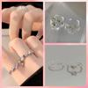 2pcs Adjustable Opening Ring Crystal Jewelry Accessories Korean Finger Rings  Women