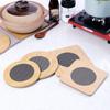Wooden Coasters Round Square Bowl Dish Pot Mats Cartoon Heat Insulation Pad  Table