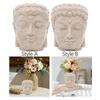 Buddha Head Figurine Flower Pot Statue Resin with Drainage Holes Bonsai Planter