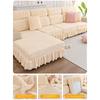 Thickened Jacquard Velvet Sofa Cover, Full Package, Autumn and Winter Hat, Cream Style Sofa Cushion, Skirt Hem, Elastic Sofa Cover, Cover Fabric