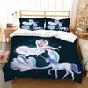 Mermaid Bedding 3D Girl Princess Room Duvet Cover Pillowcase 2/3pcs Single/double Bed Full-size Home Textile Girl Woman Gift