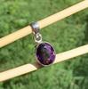 Подвеска из драгоценного камня с аметистом, подвеска из твердого серебра 925 пробы, ожерелье с подвеской, подарок из камня на день рождения, подвеска Рейки, ювелирные изделия ручной работы