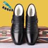Men's Shoes Winter Velvet Warm Cotton Leather Shoes Cowhide Non-slip Middle-aged and Elderly Shoes Men's Cotton Shoes Men