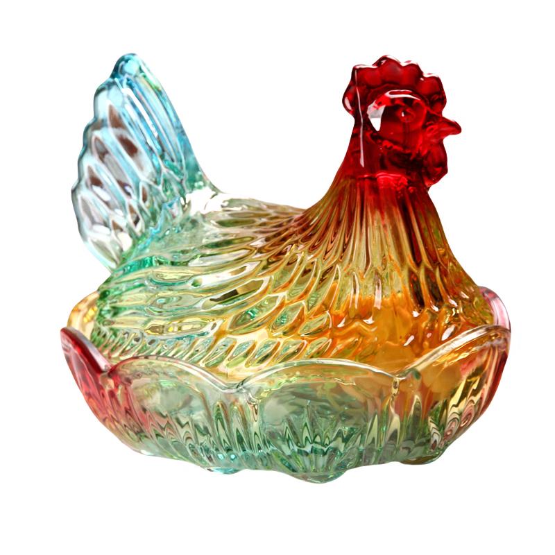 Декоративная хрустальная ваза для фруктов и конфет Flavinmci