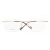 Rimless Rectangle Shiny Gold SmaRtbuy Collection Harlo Rt 008a C1 Fashion Unisex Eyeglasses